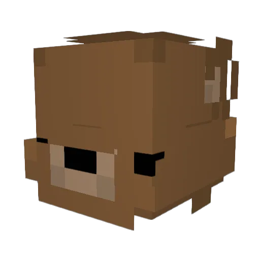 Zellaaaa Minecraft avatar head, 3D render