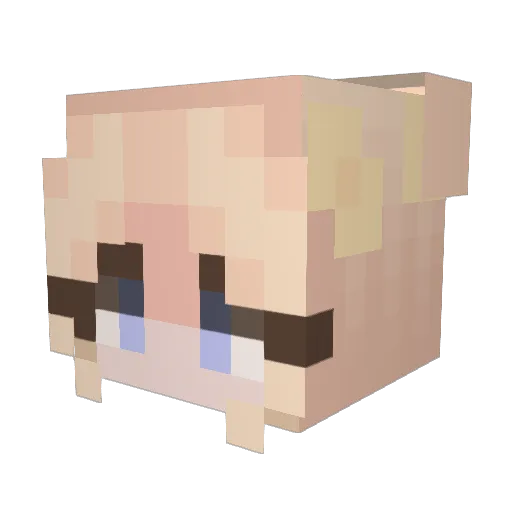 Zellabe Minecraft avatar head, 3D render