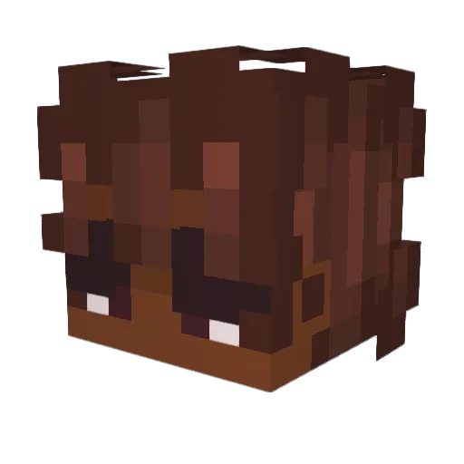 Zelladaay Minecraft avatar head, 3D render