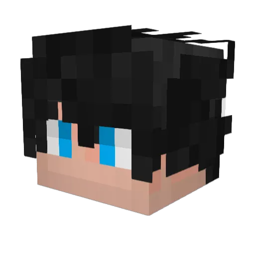 Zellif Minecraft avatar head, 3D render