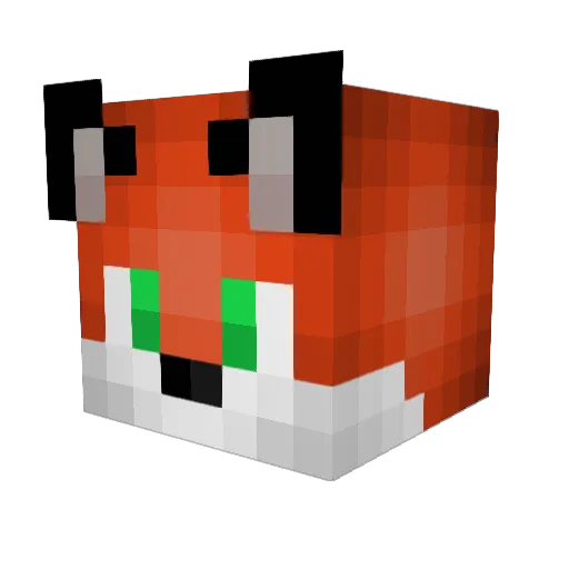 Zelllta Minecraft avatar head, 3D render