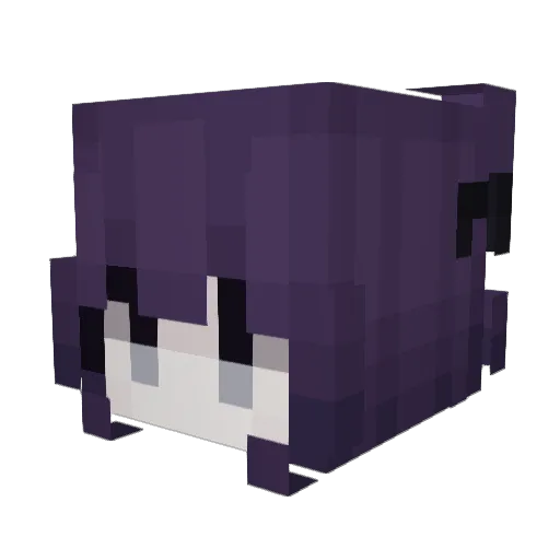 Zelloww Minecraft avatar head, 3D render
