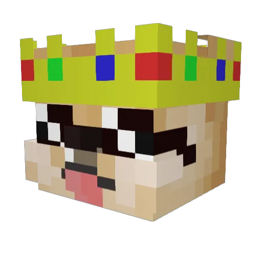 Zellpoxio Minecraft avatar head, 3D render