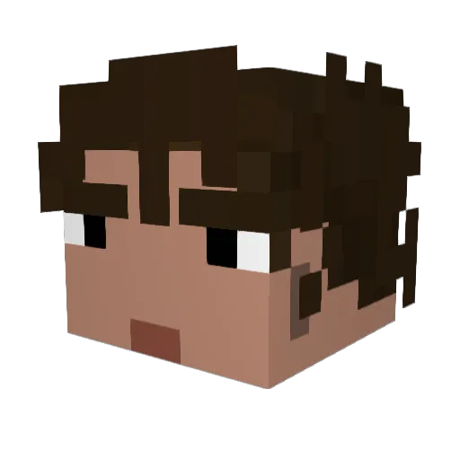 Zellrone Minecraft avatar head, 3D render