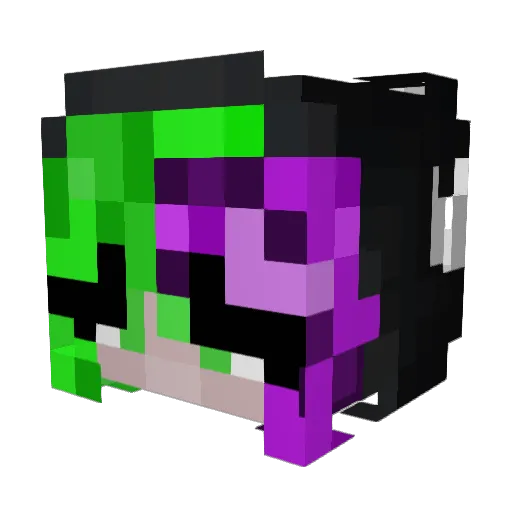 Zellyl Minecraft avatar head, 3D render
