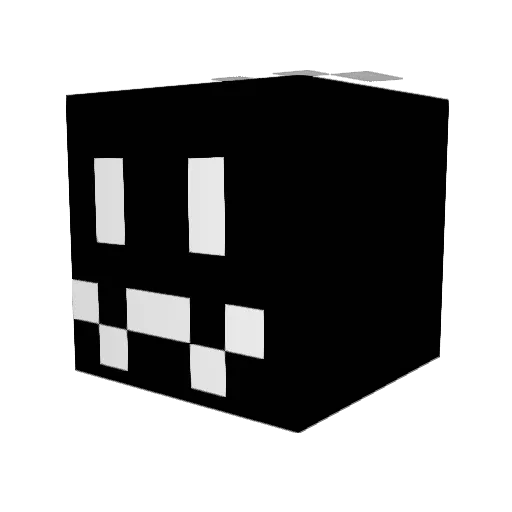 Zelnol Minecraft avatar head, 3D render