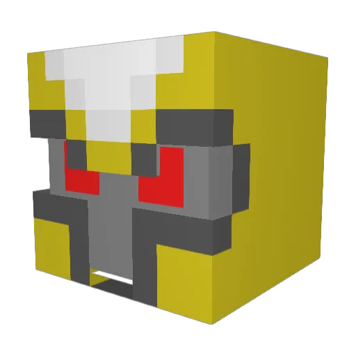 Zelolman Minecraft avatar head, 3D render
