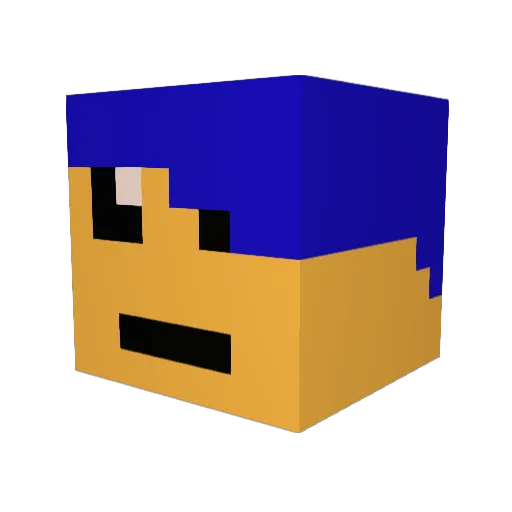Zelora Minecraft avatar head, 3D render