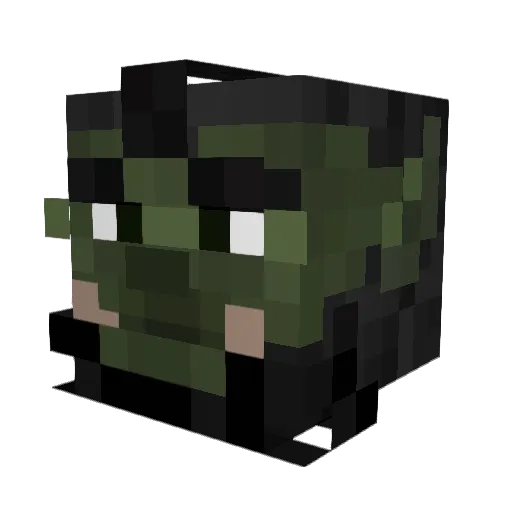 Zelotewow Minecraft avatar head, 3D render