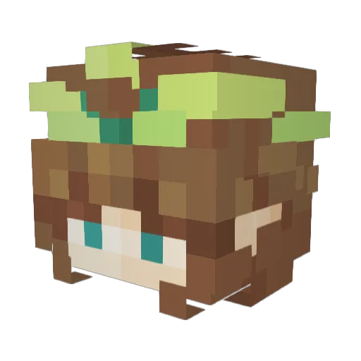Zelphira Minecraft avatar head, 3D render