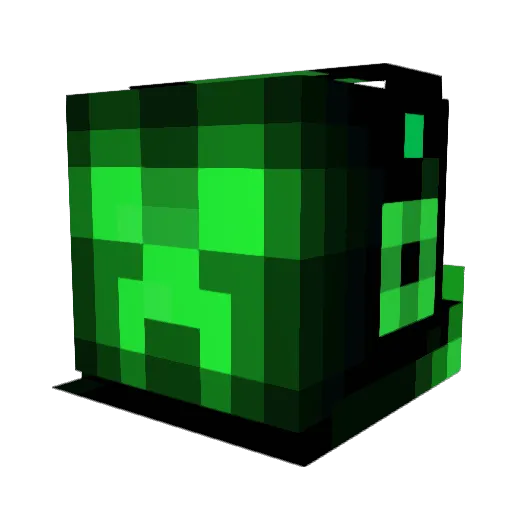 Zelrios Minecraft avatar head, 3D render