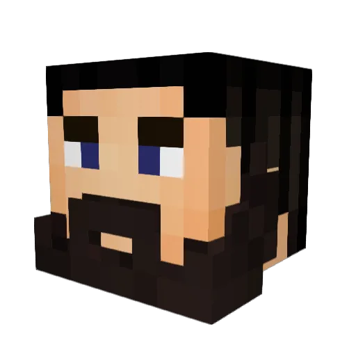 Zelrius Minecraft avatar head, 3D render