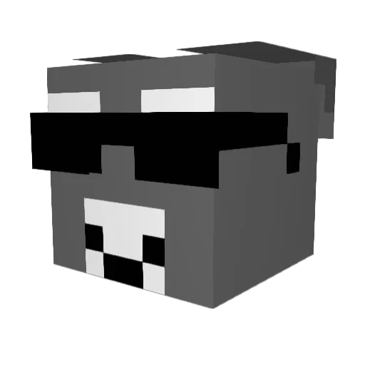 Zelrod Minecraft avatar head, 3D render