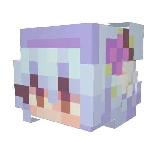 Zelshara27 Minecraft avatar head, 3D render