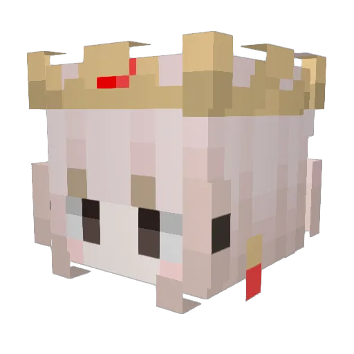 Zelstrike Minecraft avatar head, 3D render