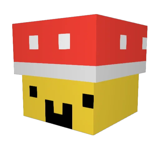 ZeltowMC Minecraft avatar head, 3D render