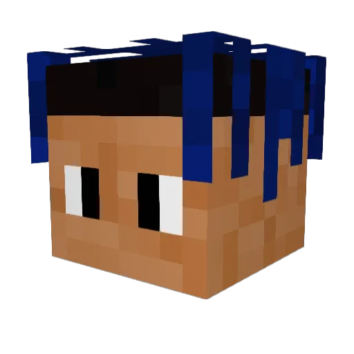Zeltyzard Minecraft avatar head, 3D render