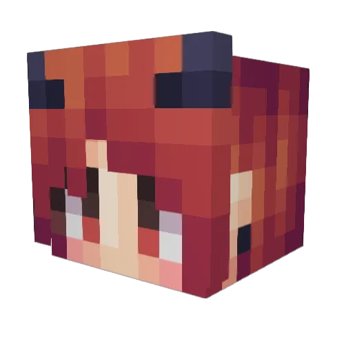 Zelust Minecraft avatar head, 3D render