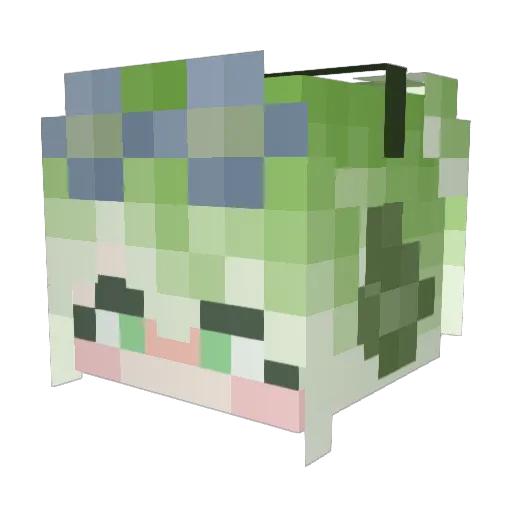 Zelyonki4 Minecraft avatar head, 3D render