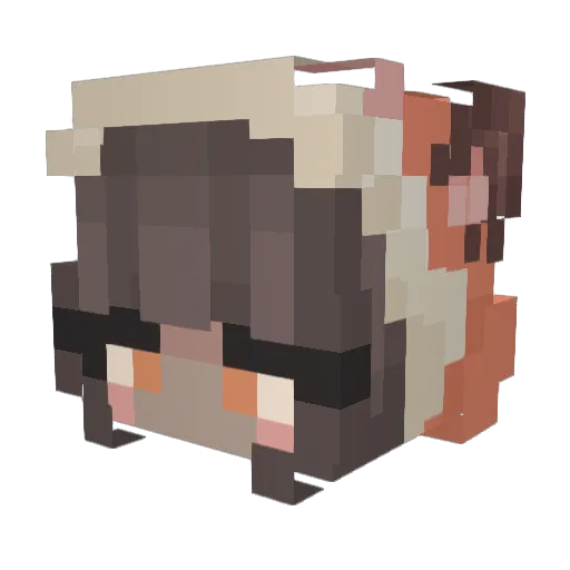 Zelzaer Minecraft avatar head, 3D render