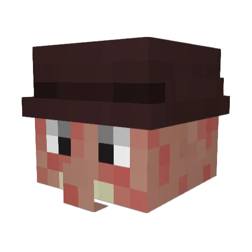 Zem48 Minecraft avatar head, 3D render