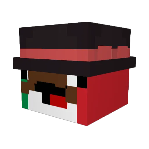 Zemalor Minecraft avatar head, 3D render