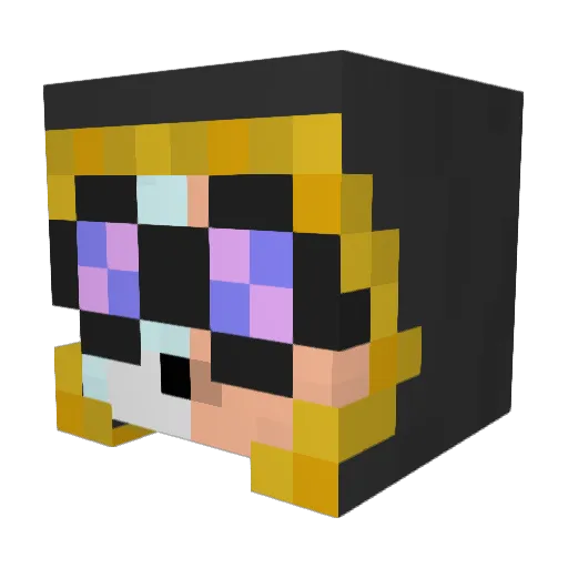 Zemanci Minecraft avatar head, 3D render