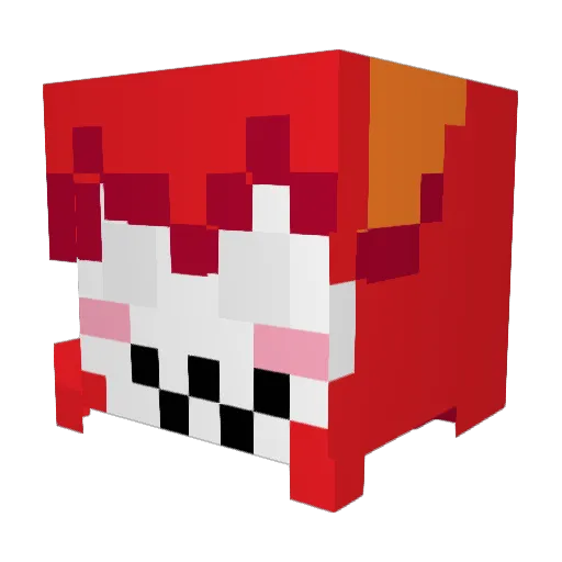Zemaus123 Minecraft avatar head, 3D render