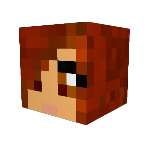 Zembery Minecraft avatar head, 3D render