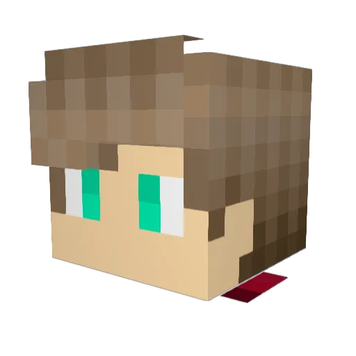 Zembler Minecraft avatar head, 3D render
