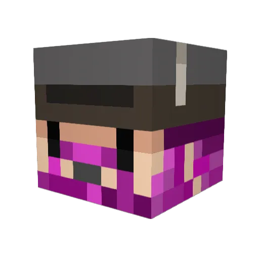 Zembob Minecraft avatar head, 3D render