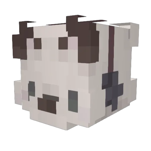 Zemelya Minecraft avatar head, 3D render