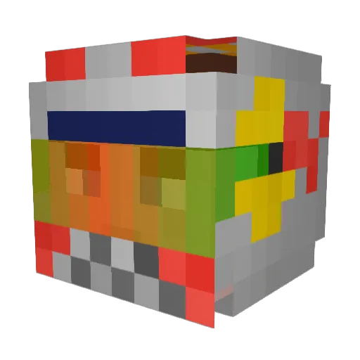 Zemerae Minecraft avatar head, 3D render