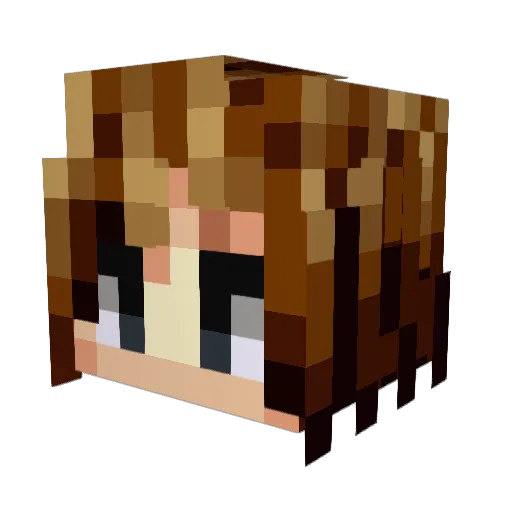 Zemerg Minecraft avatar head, 3D render