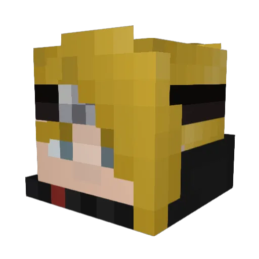 ZemiCZ Minecraft avatar head, 3D render