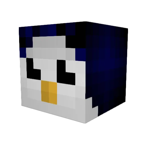 Zemie Minecraft avatar head, 3D render