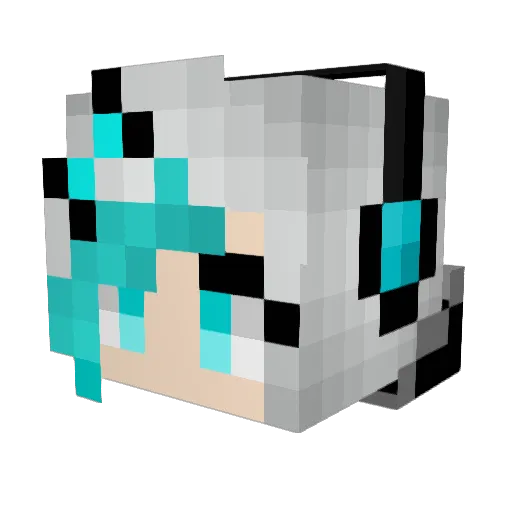 Zemily96 Minecraft avatar head, 3D render