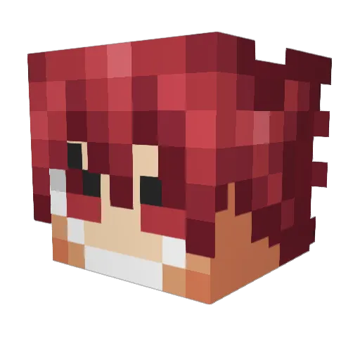 Zemper Minecraft avatar head, 3D render