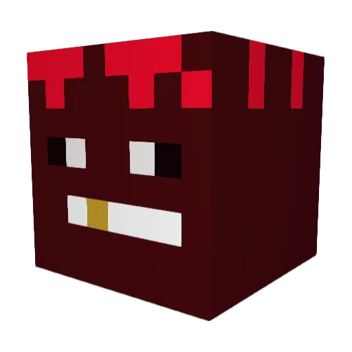 Zemuel Minecraft avatar head, 3D render