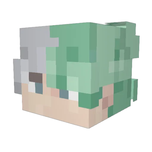 Zen0q Minecraft avatar head, 3D render