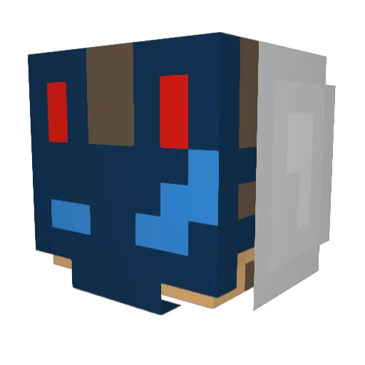 ZenAlfr Minecraft avatar head, 3D render