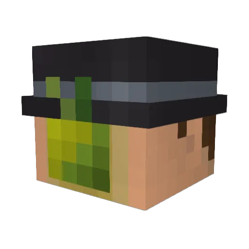 ZenBeckett Minecraft avatar head, 3D render