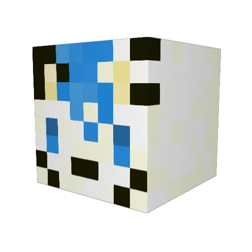 ZenCollie Minecraft avatar head, 3D render