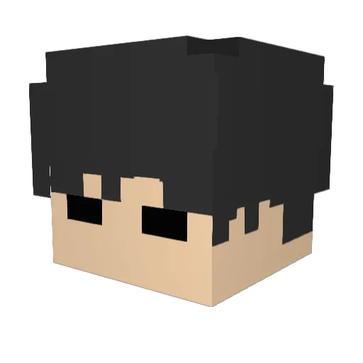 ZenCraft_EX Minecraft avatar head, 3D render