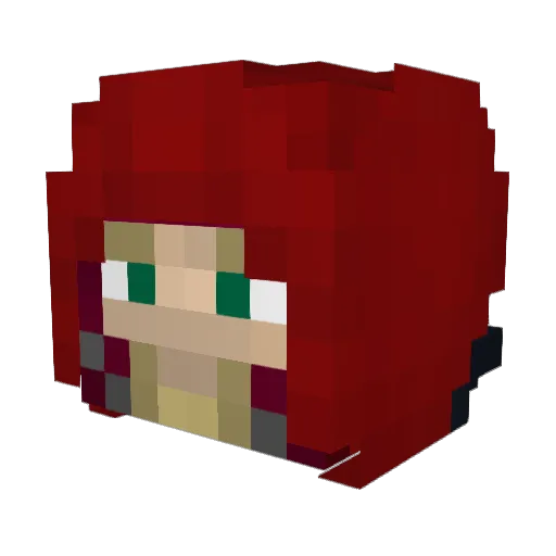 ZenFee Minecraft avatar head, 3D render