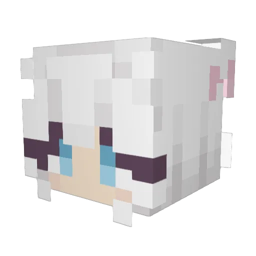 ZenKoi1004 Minecraft avatar head, 3D render