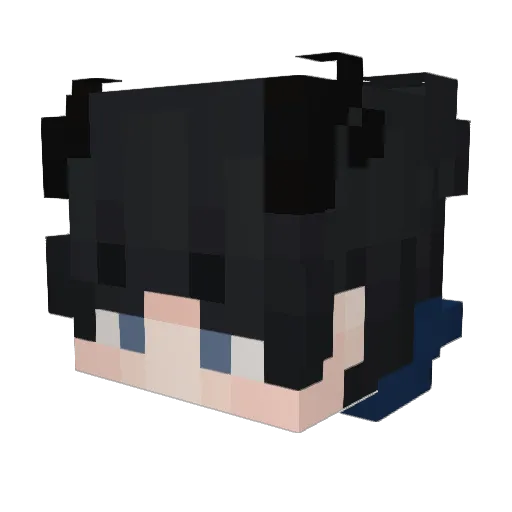 ZenPoof Minecraft avatar head, 3D render