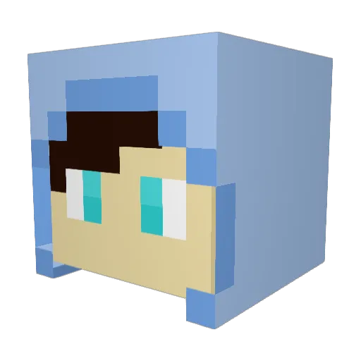 ZenTheCreator Minecraft avatar head, 3D render