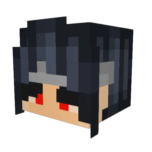 Zen_02 Minecraft avatar head, 3D render