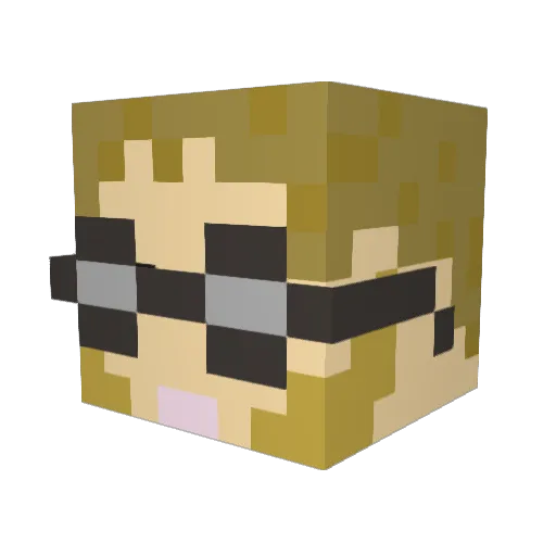 Zen_E_S Minecraft avatar head, 3D render